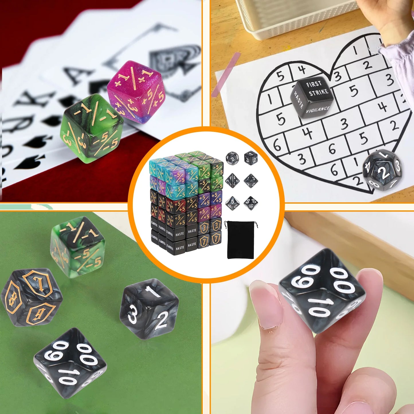 78pc MTG Counter Dice Set -- +1/+1, Keywords, Polyhedral and More