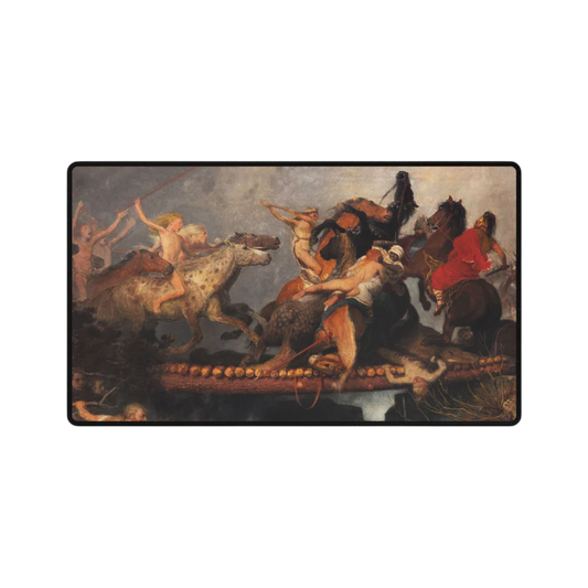 Baroque Battle Horsemen Desk Mat — Classical Art TCG Gaming Playmat