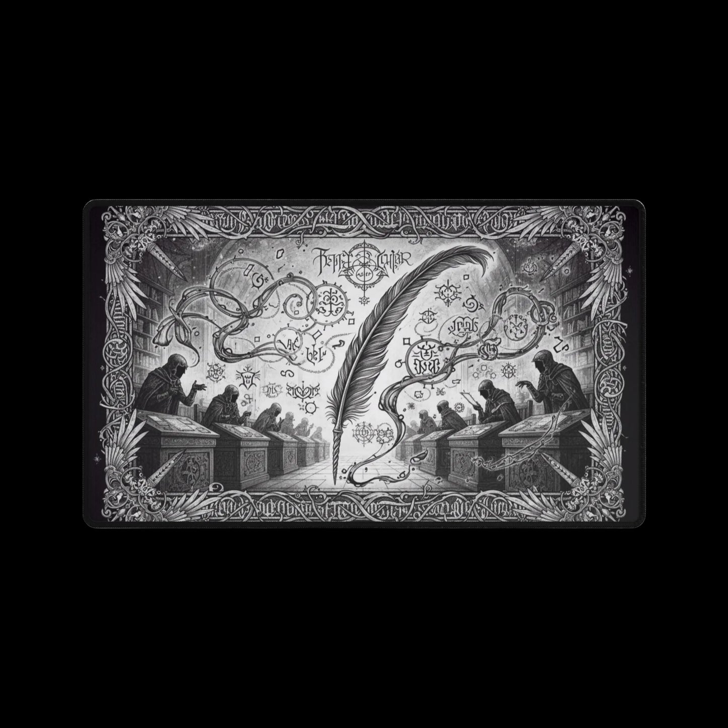 The Vintage Quill — Gothic Scriptorium TCG Playmat