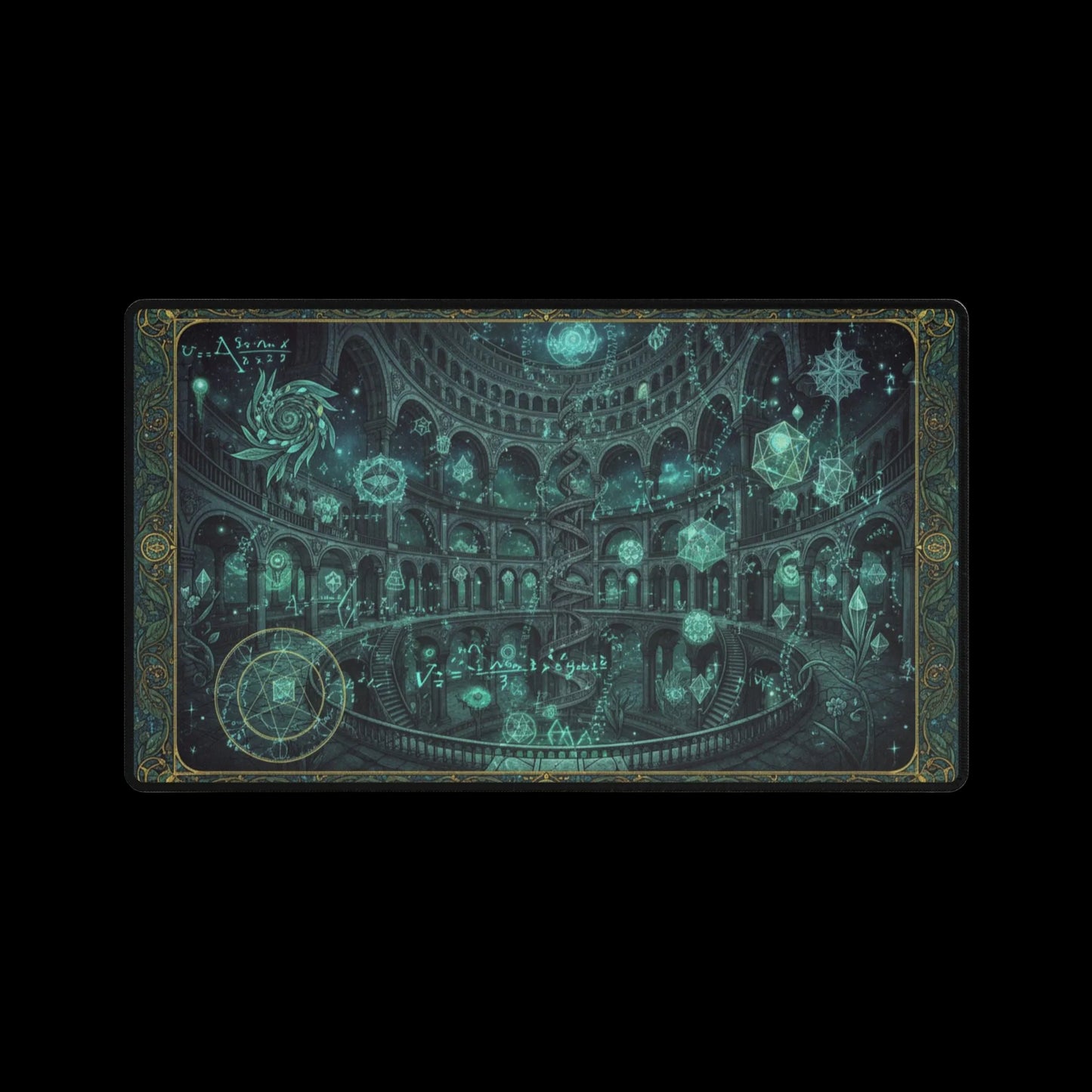 The Mystic Celestial Library — Astro Fantasy TCG Playmat