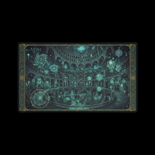 The Mystic Celestial Library — Astro Fantasy TCG Playmat