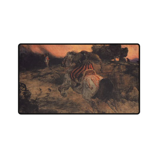 Vintage Mythic Scene Desk Mat — Antique Art TCG Gaming Playmat