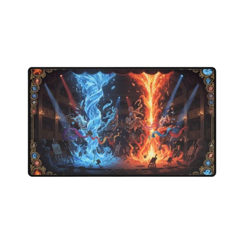 The Elemental Duel — Fire vs Ice TCG Playmat