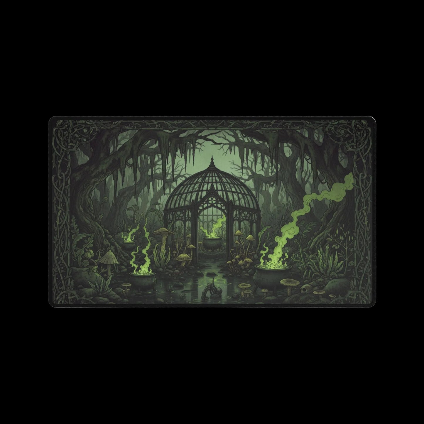 The Witchy Green Grotto — Mystical Forest TCG Playmat