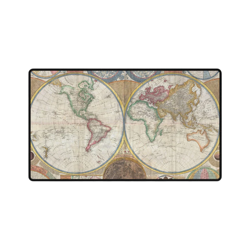 The Known World — Vintage Map TCG Playmat | The 19th Century Collection