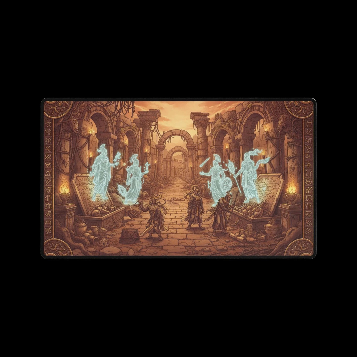 The Fantasy Ruins — Haunted Arcane Market TCG Playmat
