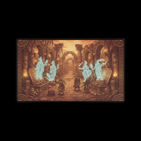 The Fantasy Ruins — Haunted Arcane Market TCG Playmat