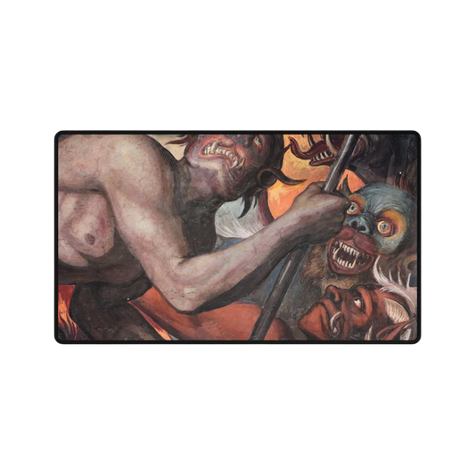 Gothic Demon Battle TCG Playmat — Dark Art Fantasy Gaming Mat