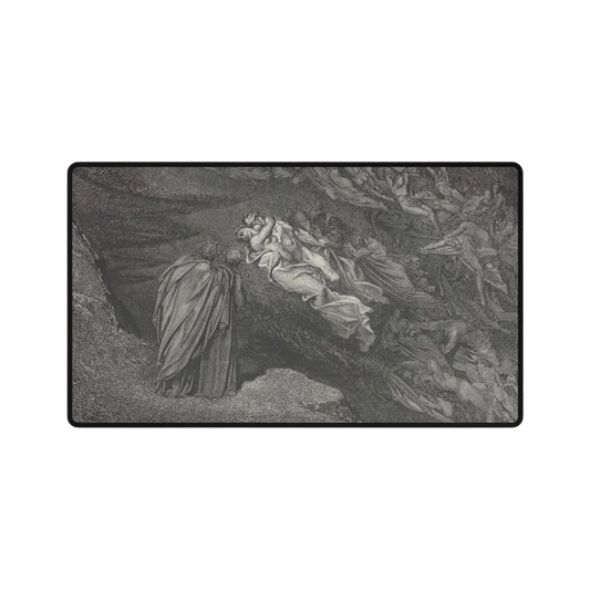 Dante Illustration Desk Mat — Gothic Dark Fantasy TCG Gaming Playmat