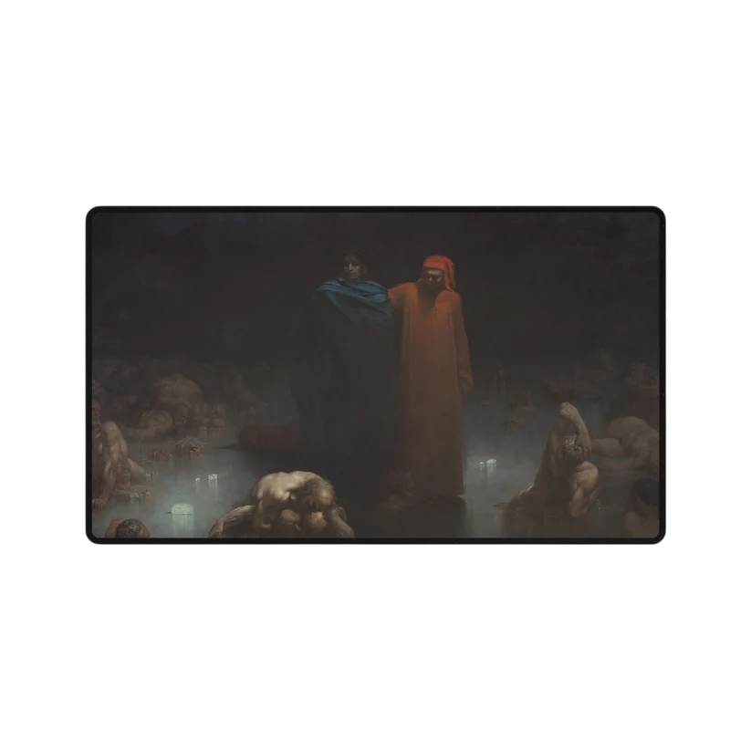 The Cloaked Descent — Dante's Inferno TCG Playmat | The 19th Century Collection