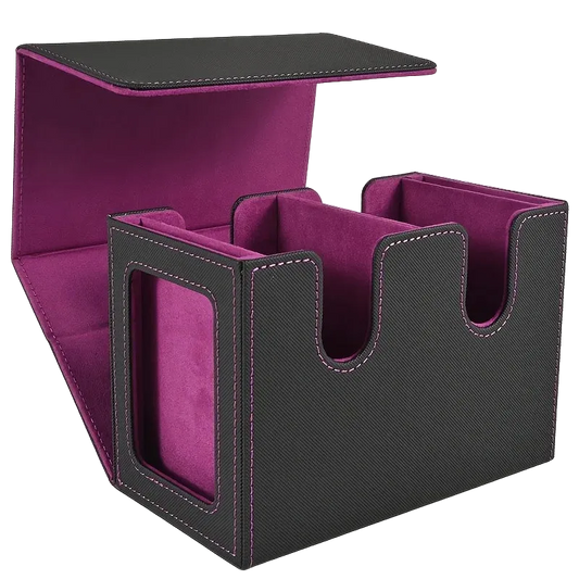Luxury Leather Deck Box -- Waterproof Double Deck Storage for 200+ Cards