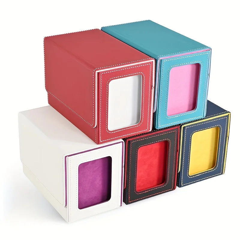 Luxury Leather Deck Box -- Waterproof Double Deck Storage for 200+ Cards