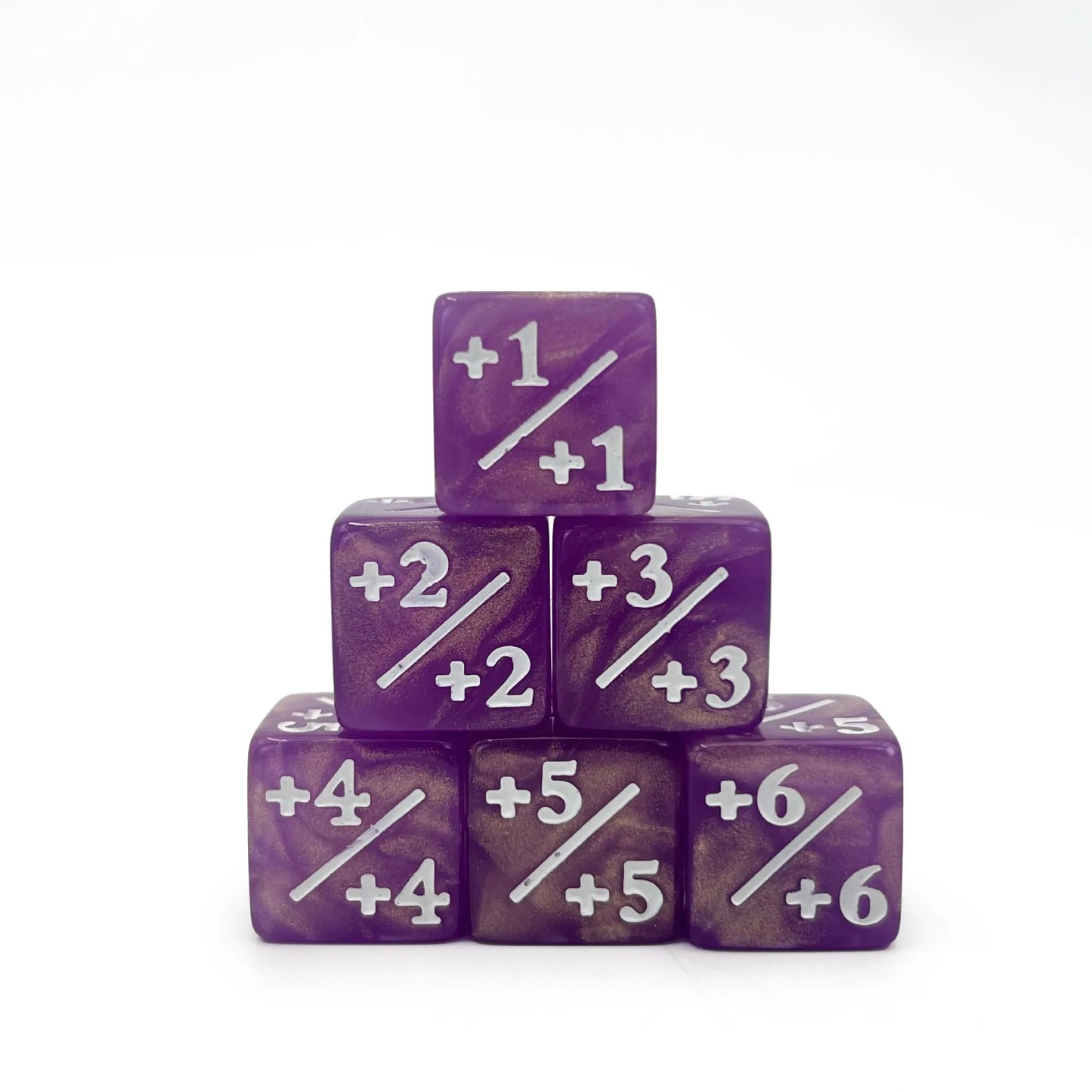 6pc Glitter Dice Set -- Life Counters for MTG and DnD