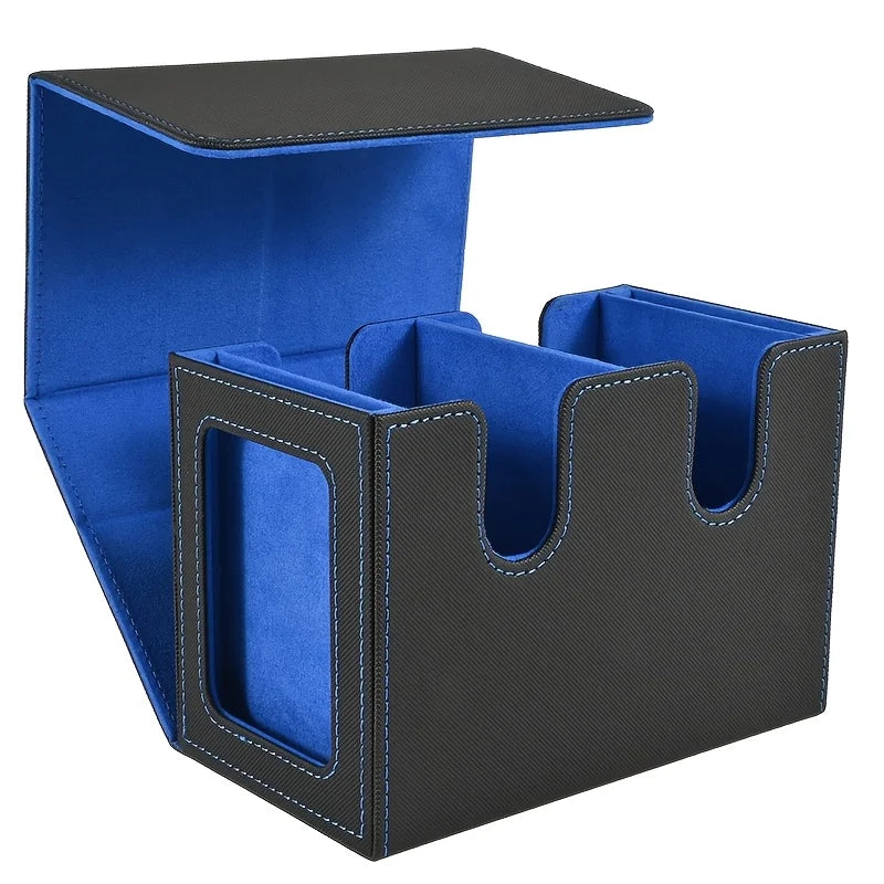 Luxury Leather Deck Box -- Waterproof Double Deck Storage for 200+ Cards