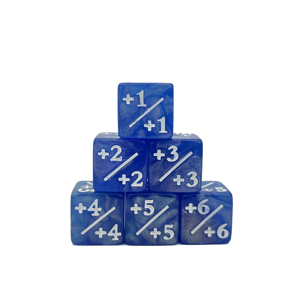6pc Glitter Dice Set -- Life Counters for MTG and DnD