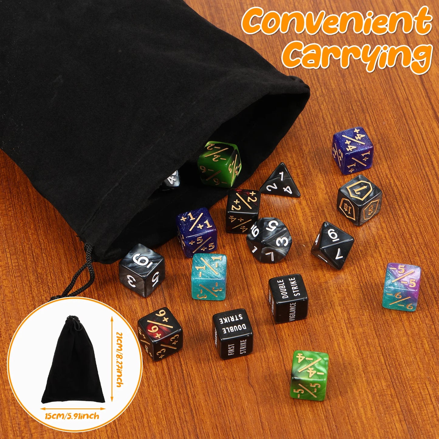 78pc MTG Counter Dice Set -- +1/+1, Keywords, Polyhedral and More