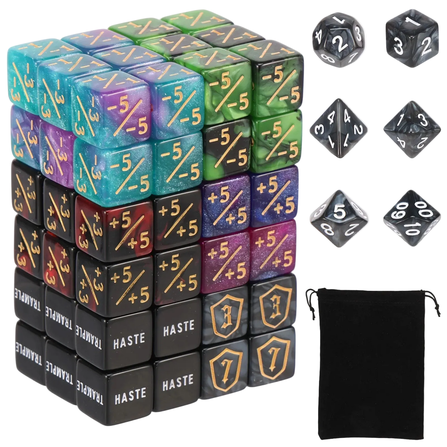 78pc MTG Counter Dice Set -- +1/+1, Keywords, Polyhedral and More