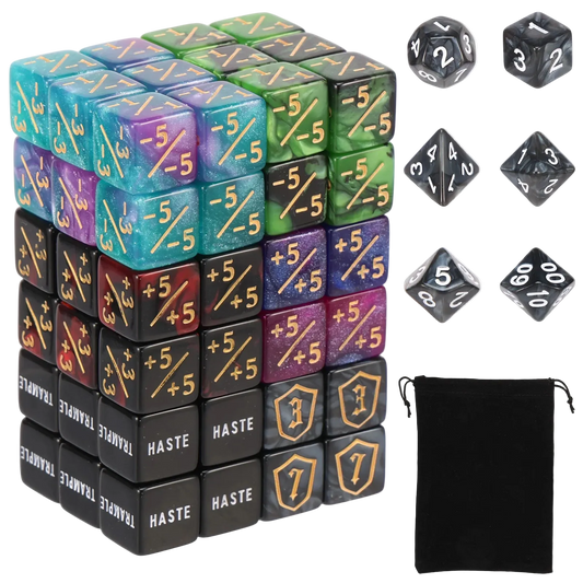 78pc MTG Counter Dice Set -- +1/+1, Keywords, Polyhedral and More