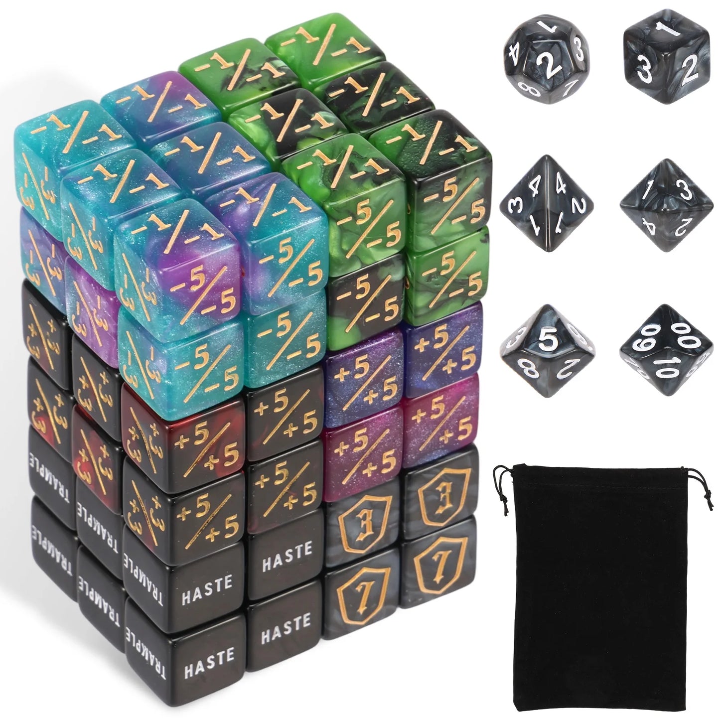 78pc MTG Counter Dice Set -- +1/+1, Keywords, Polyhedral and More