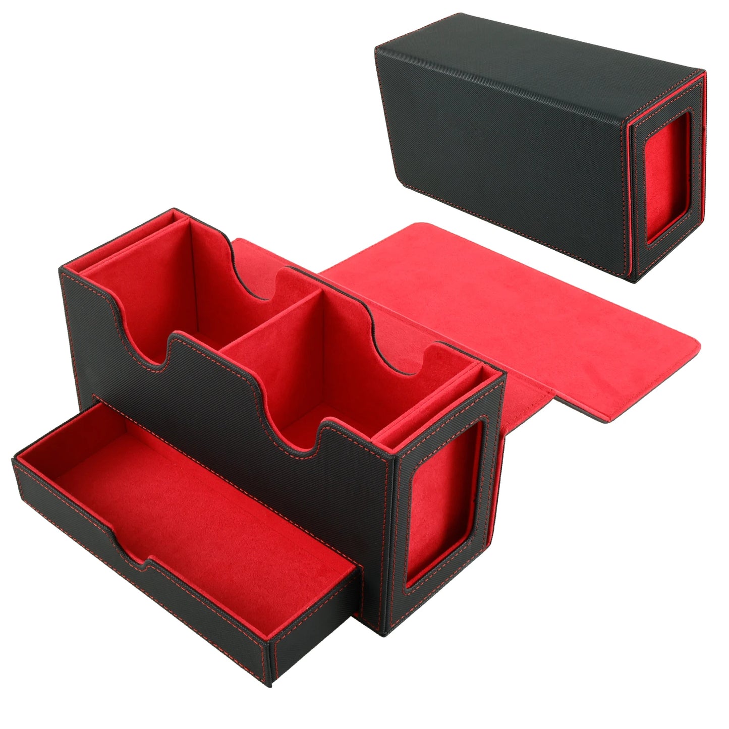 Large Capacity Deck Box with Dice Tray -- Holds 310+ Cards