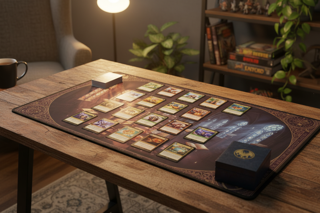 The Medieval Study — Gothic Cathedral Library TCG Playmat