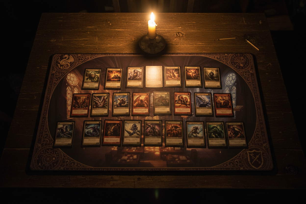 The Medieval Study — Gothic Cathedral Library TCG Playmat