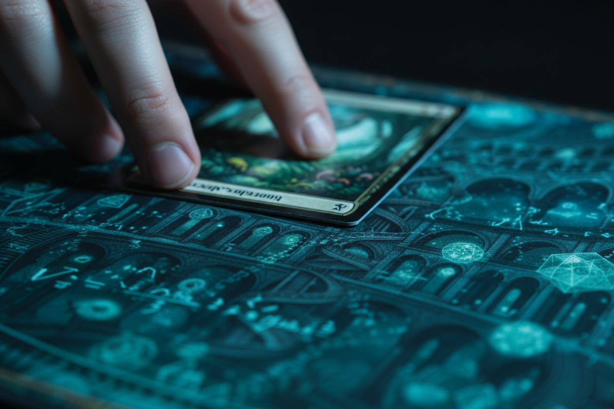 The Mystic Celestial Library — Astro Fantasy TCG Playmat