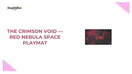 The Crimson Void &mdash; Red Nebula Space Playmat by@Outfy
