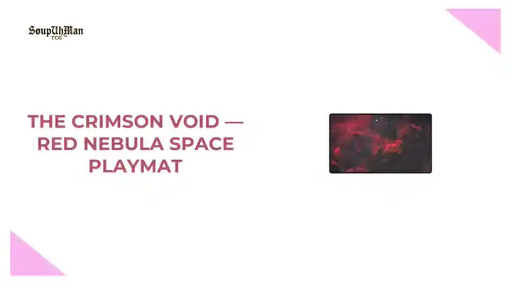 The Crimson Void &mdash; Red Nebula Space Playmat by@Outfy
