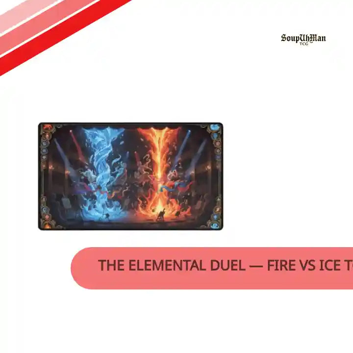 The Elemental Duel &mdash; Fire vs Ice TCG Playmat by@Outfy