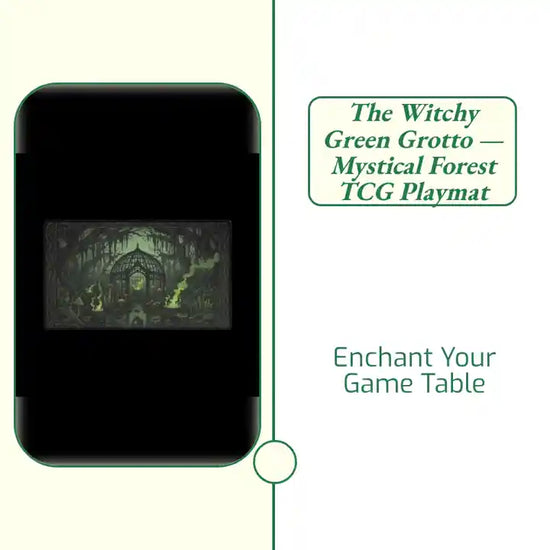 The Witchy Green Grotto &mdash; Mystical Forest TCG Playmat by@Outfy