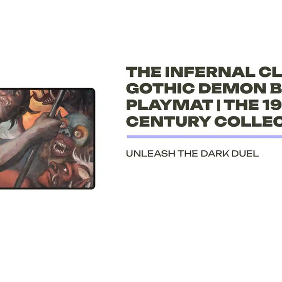 The Infernal Clash &mdash; Gothic Demon Battle TCG Playmat | The 19th Century Collection by@Outfy