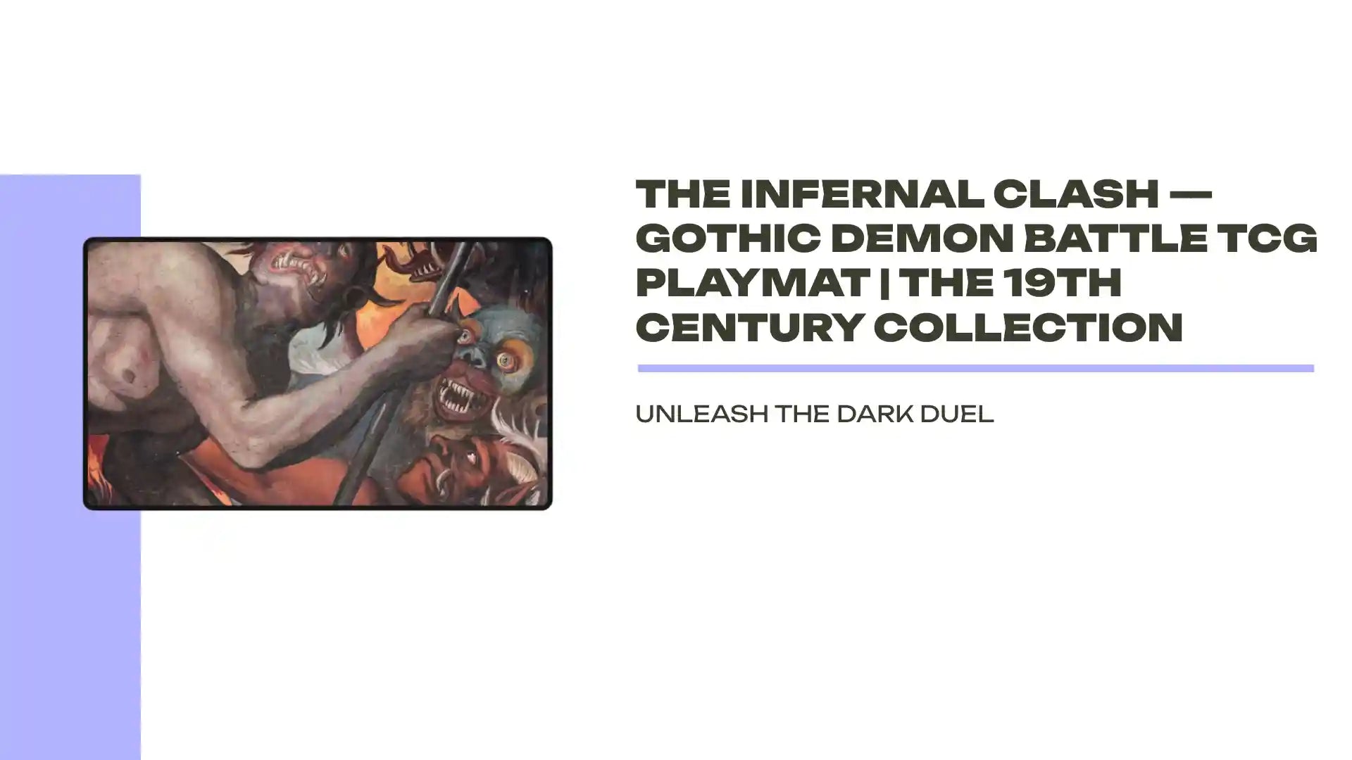 The Infernal Clash &mdash; Gothic Demon Battle TCG Playmat | The 19th Century Collection by@Outfy
