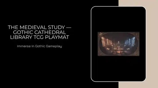 The Medieval Study &mdash; Gothic Cathedral Library TCG Playmat by@Outfy