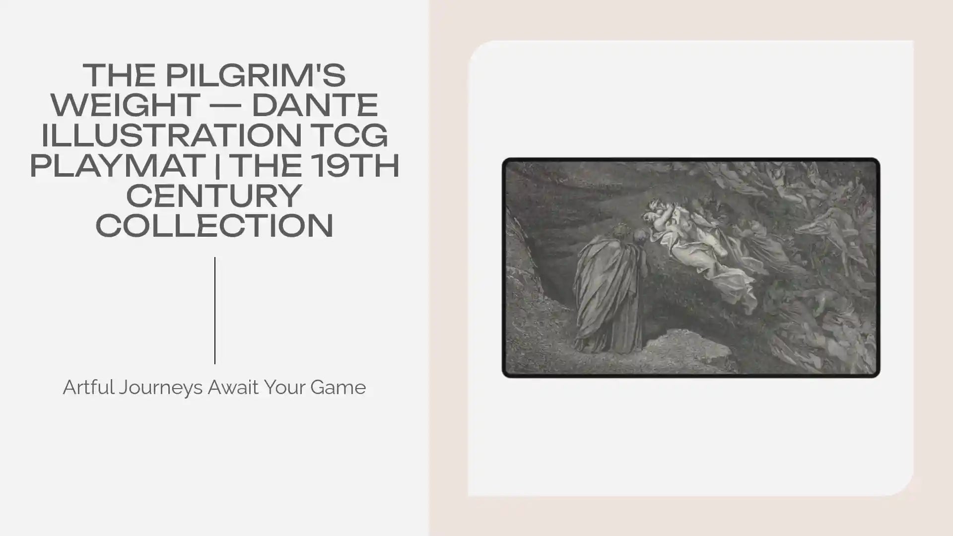 The Pilgrim's Weight &mdash; Dante Illustration TCG Playmat | The 19th Century Collection by@Outfy