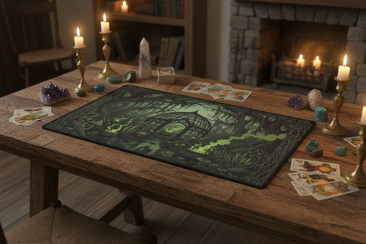 The Witchy Green Grotto — Mystical Forest TCG Playmat